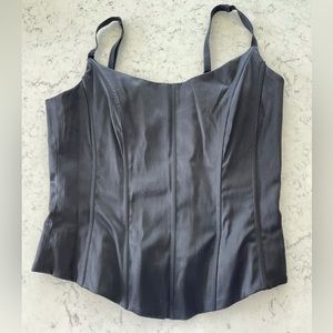 Basic black boned corset